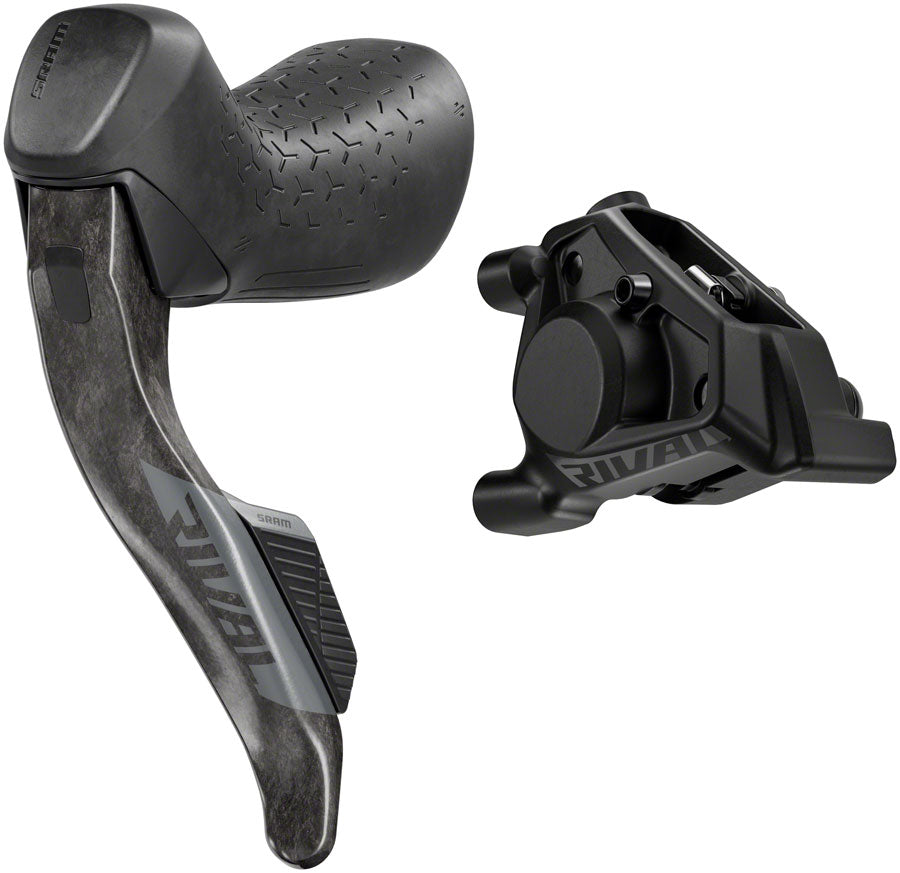 SRAM Rival eTap AXS HRD Shift/Brake Lever and Hydraulic Disc Caliper - Left/Front, Flat Mount 20mm Offset, 950mm Hose, MPN: 00.7018.581.000 UPC: 710845916731 Hydraulic Brake/Shift Lever, Drop Bar Rival eTap AXS HRD Shifter/Brake Lever and Caliper E1