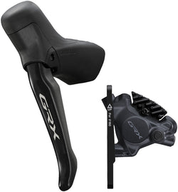 Shimano GRX BL-RS717-L Brake Lever with BR-RX410 Hydraulic Disc Brake Caliper - Left/Front, Flat Mount Caliper, Black MPN: IRS7174DLF6SC100 UPC: 192790079660 Disc Brake & Lever GRX BL-RS717-L Brake Lever with BR-RX410 Hydraulic Disc Brake Caliper