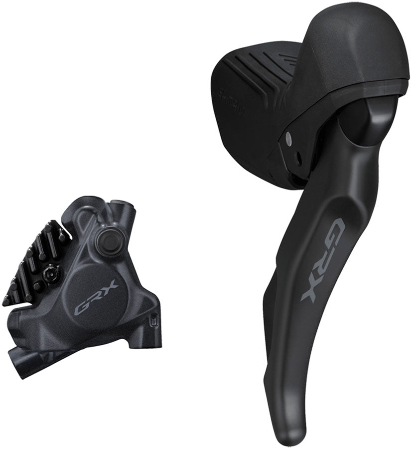Shimano GRX ST-RX610 Shift/Brake Lever with BR-RX410 Hyd Disc Brake Caliper - Right/Rear, 12-Spd, Flat Mnt Caliper, For