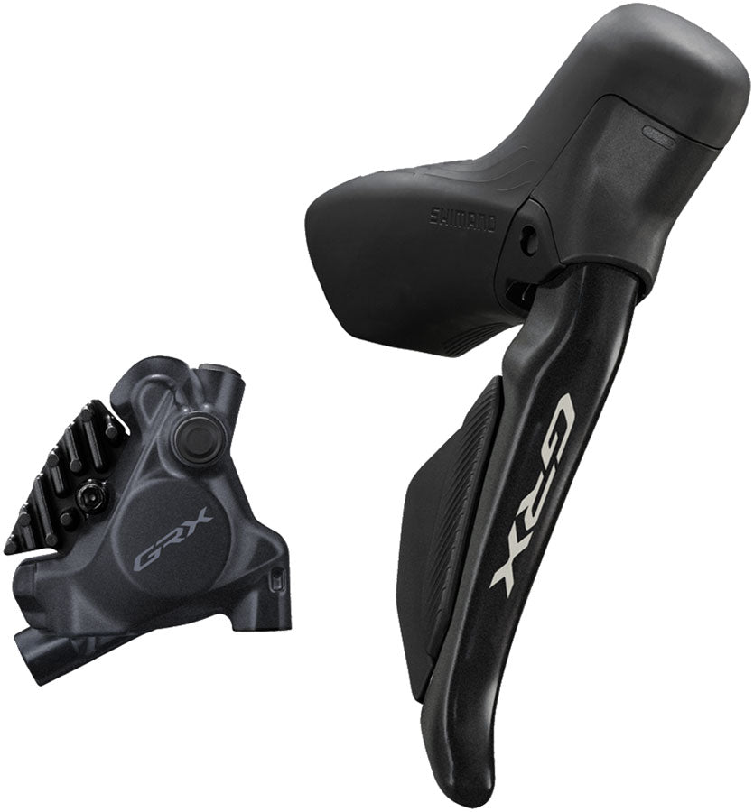 Shimano GRX ST-RX715 Di2 Shift/Brake Lever with BR-RX410 Hyd Disc Brake Caliper - Right/Rear, 12-Speed, Flat Mount MPN: IRX7153DRRDSC170A UPC: 192790079325 Hydraulic Brake/Shift Lever, Drop Bar GRX ST-RX715 Di2 Shift/Brake Lever with BR-RX410 Disc Brake Caliper