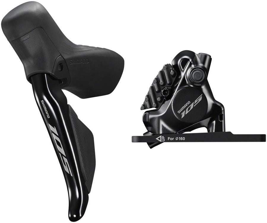 Shimano 105 ST-R7170-LE Di2 Shift/Brake Lever with BR-R7170 Hydraulic Disc Brake Caliper - Front, 2x, Flat Mount with