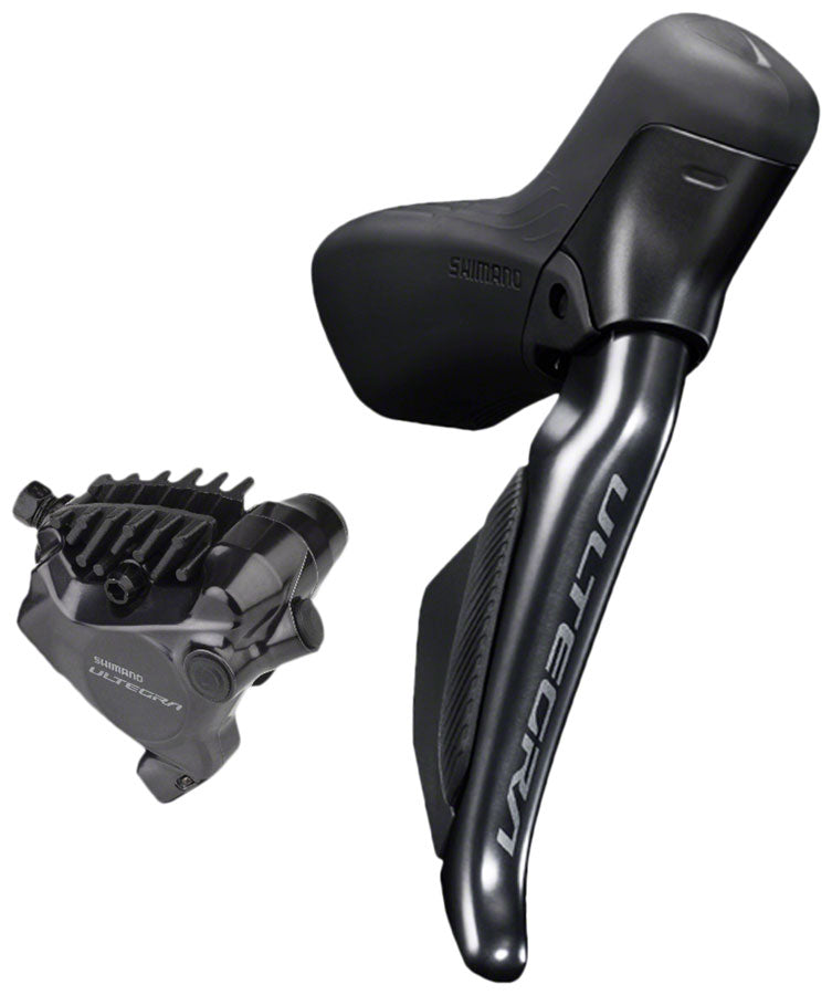 Shimano Ultegra ST-R8170F Di2 Shift/Brake Lever with BR-R8170 Hydraulic Disc Brake Caliper - Right/Rear, 12-Speed, Flat