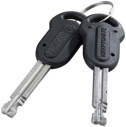 Kryptonite Keeper U-Lock - 4 x 8", Keyed, Black, Includes 4' cable and bracket - U-Lock - Keeper U-Lock