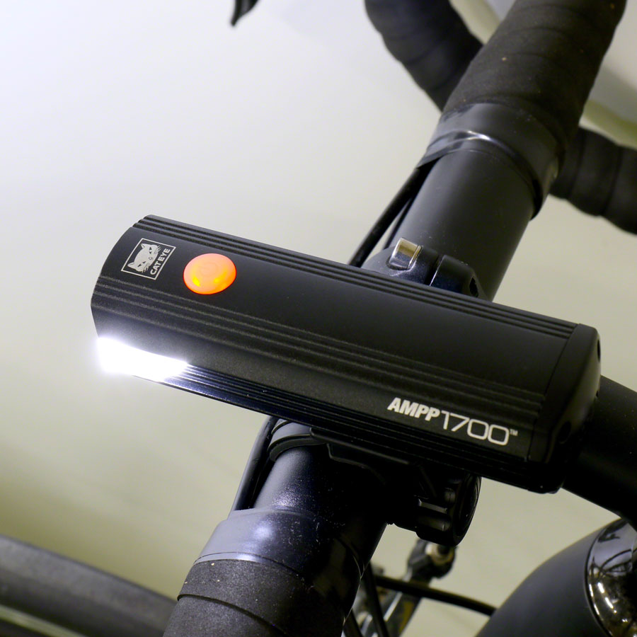 Cateye AMPP1700 Headlight - Black Headlight, Rechargeable