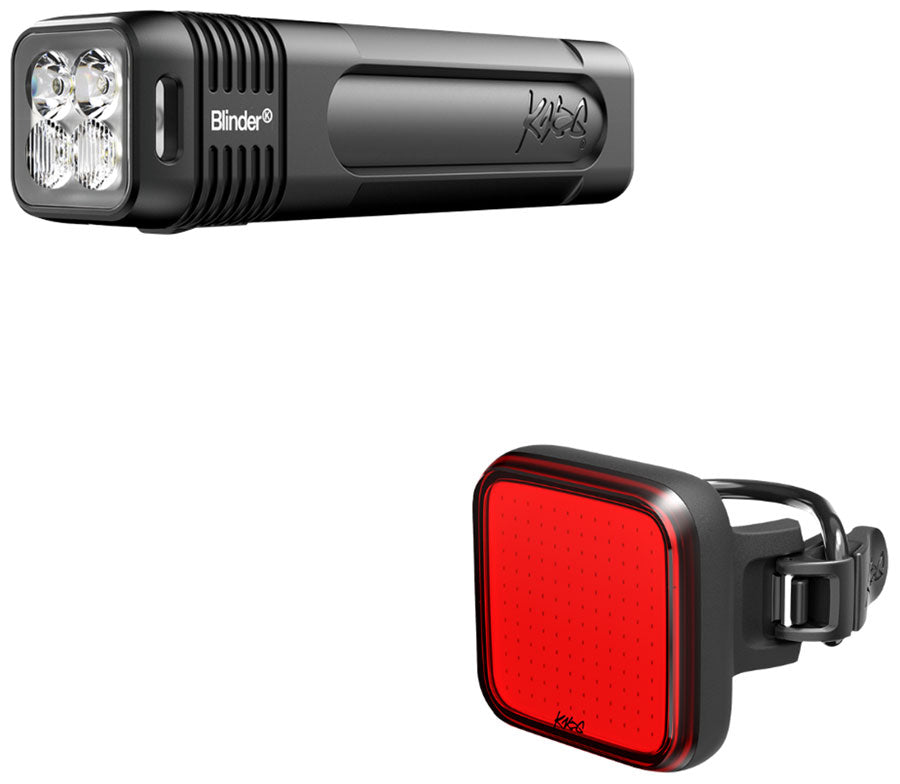 Knog Blinder 1000 Headlight/ Blinder Square Headlight/Taillight Set - Headlight & Taillight Set - Blinder 1000 Headlight/ Blinder Square Headlight/Taillight Set