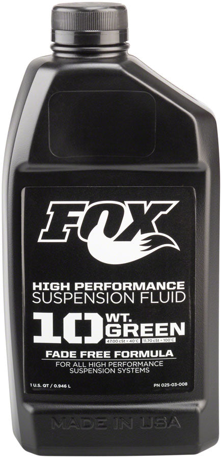 FOX 10 Weight Green Damper Fluid, 32 oz Suspension Oil and Lube