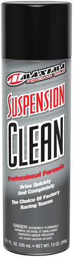 Maxima Racing Oils Suspension Clean 18.1 fl oz Aerosol MPN: 71920 UPC: 851211003966 Degreaser / Cleaner Suspension Clean