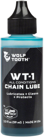 Wolf Tooth WT-1 Chain Lube for All Conditions - 2oz MPN: LUBE-WT1-2OZ UPC: 810006804928 Lubricant WT-1 Chain Lube