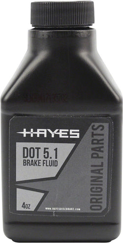 Hayes Dot 5.1 Brake Fluid 4 OZ MPN: 98-36143 UPC: 844171072851 Disc Brake Fluid Dot 5.1 Brake Fluid