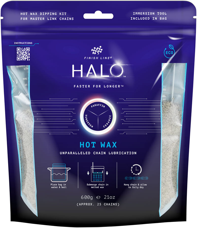 Finish Line HALO Hot Wax - 600g MPN: HB1040101 UPC: 036121973862 Lubricant HALO Hot Wax Chain Lube