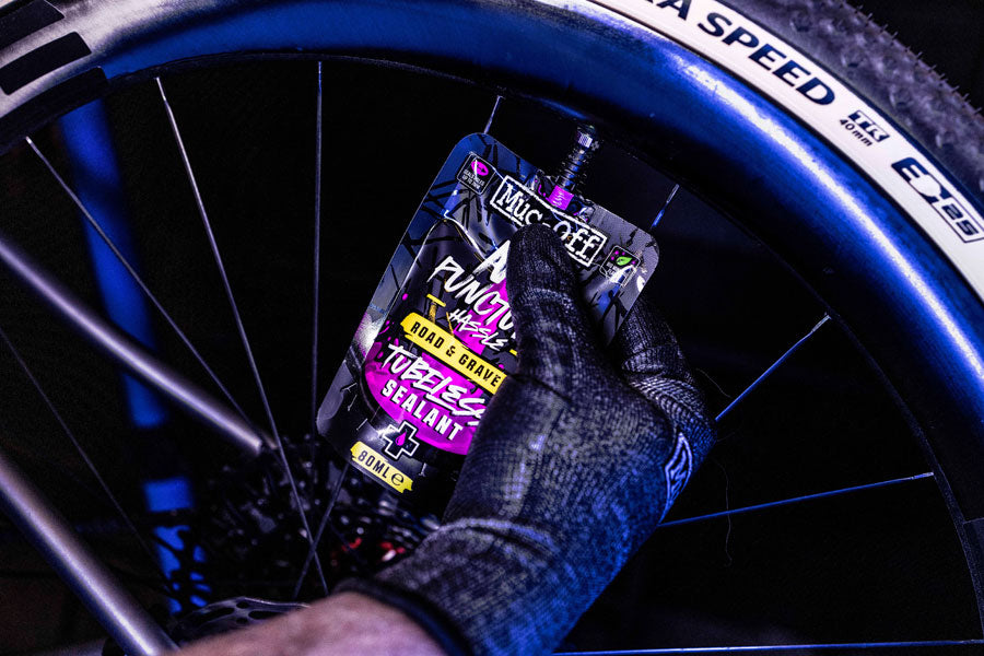 Muc-Off Road+Gravel Tubeless Tire Sealant - 80ml - Tubeless Sealant - Road+Gravel Tubeless Tire Sealant