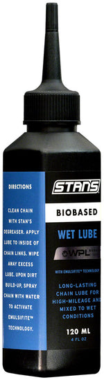 Stan's Biobased Wet Chain Lube, 120ml MPN: LC0001 UPC: 847746066095 Lubricant Biobased Wet Chain Lube