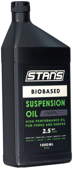 Stan's Biobased Suspension Oil - 2.5WT, 1L - Suspension Tool - Biobased Suspension Oil