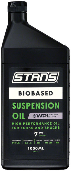Stan's Biobased Suspension Oil - 7WT, 1L MPN: LC0011 UPC: 847746066194 Suspension Tool Biobased Suspension Oil