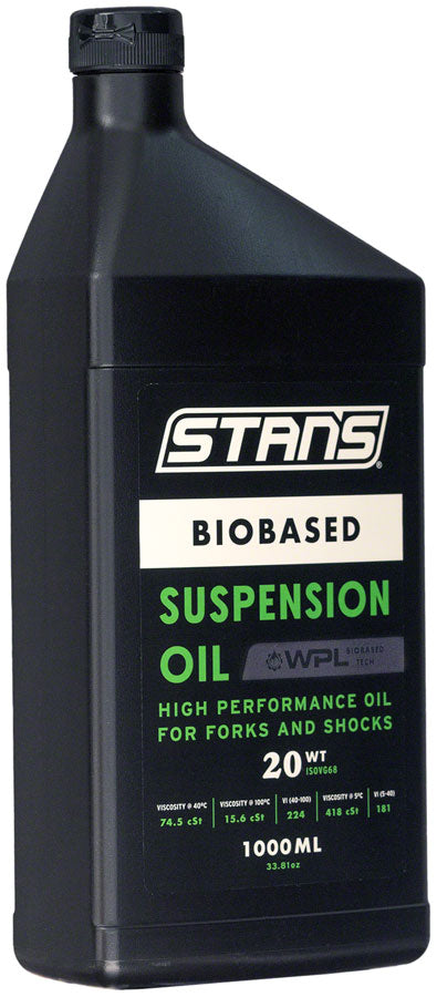 Stan's Biobased Suspension Oil - 20WT, 1L - Suspension Tool - Biobased Suspension Oil