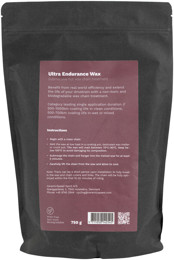 CeramicSpeed UFO Ultra Endurance Wax - 750g Bag - Lubricant - UFO Ultra Endurance Chain Wax