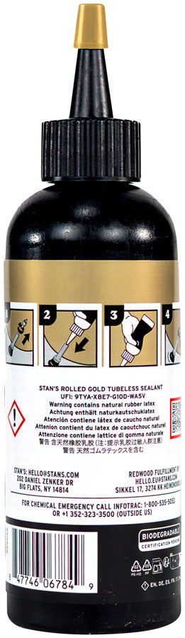 Stan's Rolled Gold Tubeless Sealant - 125ml - Tubeless Sealant - Rolled Gold Tubeless Sealant