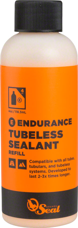 Orange Seal Endurance Tubeless Tire Sealant Refill - 4oz MPN: 60414 UPC: 810026604140 Tubeless Sealant Endurance Tubeless Tire Sealant