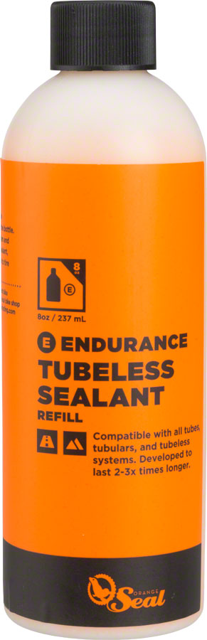 Orange Seal Endurance Tubeless Tire Sealant Refill - 8oz MPN: 60814 UPC: 810026608148 Tubeless Sealant Endurance Tubeless Tire Sealant