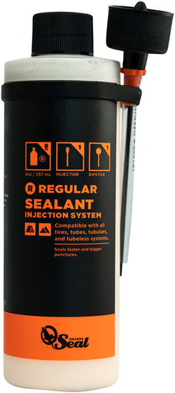 Orange Seal Tubeless Tire Sealant with Twist Lock Applicator - 8oz MPN: 60802 UPC: 810026608025 Tubeless Sealant Tubeless Tire Sealant
