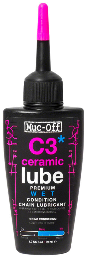 Muc-Off C3 Wet Ceramic Bike Chain Lube - 50ml, Drip - Lubricant - C3 Wet Ceramic Bike Chain Lube