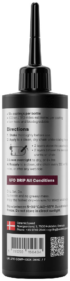 CeramicSpeed UFO Drip All Conditions Chain Lube - 100ml - Lubricant - UFO Drip All Conditions Chain Lube