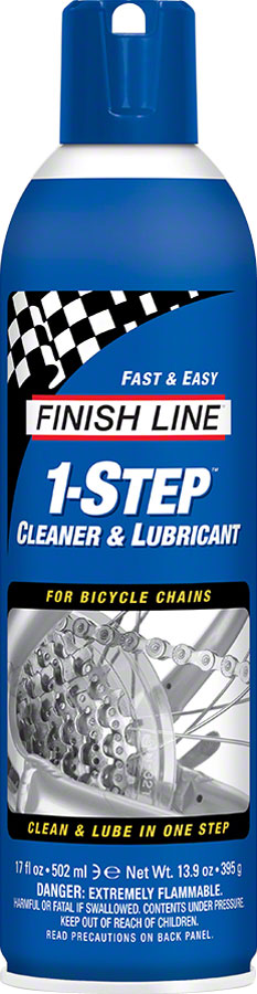 Finish Line 1-Step Cleaner and Bike Chain Lube - 17oz, Aerosol MPN: M00170101 UPC: 036121710306 Lubricant 1-Step Cleaner and Bike Chain Lube