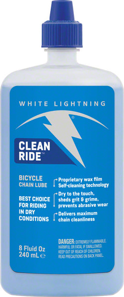 White Lightning Clean Ride Bike Chain Wax Lube - 8oz, Drip MPN: W50080102 UPC: 610990000180 Lubricant Clean Ride Bike Chain Lube