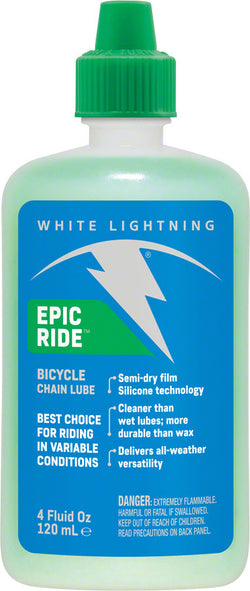 White Lightning Epic Ride Bike Chain Lube - 4 fl oz, Drip MPN: E50040102 UPC: 610990001002 Lubricant Epic Ride Bike Chain Lube