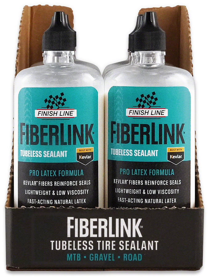 Finish Line FiberLink Tubeless Tire Sealant - 8oz, Drip - Tubeless Sealant - FiberLink Tubeless Tire Sealant