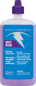 White Lightning Wet Ride Bike Chain Lube - 8oz, Drip MPN: W59080102 UPC: 610990000067 Lubricant Wet Ride Bike Chain Lube