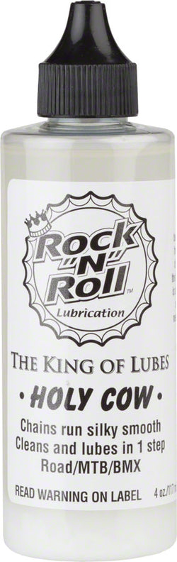 Rock-N-Roll Holy Cow Bike Chain Lube - 4oz, Drip MPN: HOLY COW 4 UPC: 851880001195 Lubricant Holy Cow Bike Chain Lube