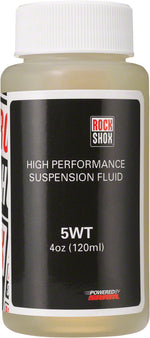 RockShox Suspension Oil, 5wt, 120ml Bottle, Fork Damper MPN: 11.4315.021.020 UPC: 710845655173 Suspension Oil and Lube Suspension Oil