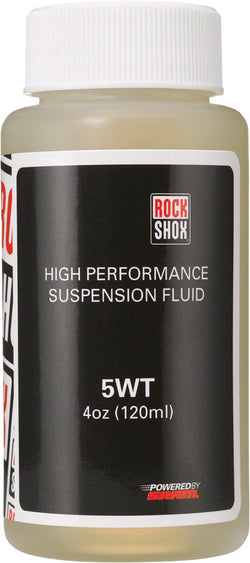 RockShox Suspension Oil, 5wt, 120ml Bottle, Fork Damper MPN: 11.4315.021.020 UPC: 710845655173 Suspension Oil and Lube Suspension Oil