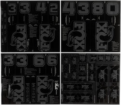 FOX Fork and Shock Decal Kit - Stealth MPN: 803-04-679 UPC: 821973528144 Sticker/Decal Fork and Shock Decal Kit