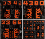 FOX Fork and Shock Decal Kit - FOX Orange MPN: 803-04-682 UPC: 821973528021 Sticker/Decal Fork and Shock Decal Kit