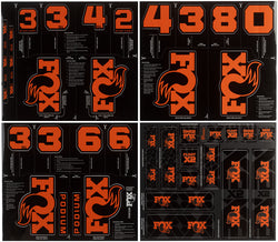 FOX Fork and Shock Decal Kit - FOX Orange MPN: 803-04-682 UPC: 821973528021 Sticker/Decal Fork and Shock Decal Kit