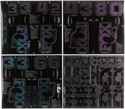 FOX Fork and Shock Decal Kit - Blue Purple Flux MPN: 803-04-686 UPC: 821973528052 Sticker/Decal Fork and Shock Decal Kit