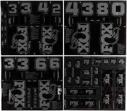 FOX Fork and Shock Decal Kit - Silver MPN: 803-04-690 UPC: 821973528038 Sticker/Decal Fork and Shock Decal Kit