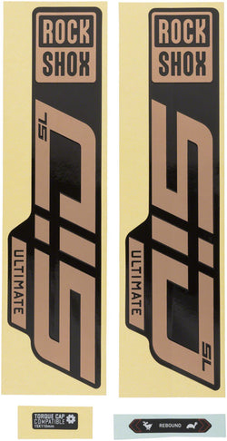 Rockshox Fork Decal Kit - SID SL Ultimate, 27.5"/29", Matte Copper Foil/High Gloss Black MPN: 11.4018.105.036 UPC: 710845862595 Sticker/Decal Fork Decal Kits