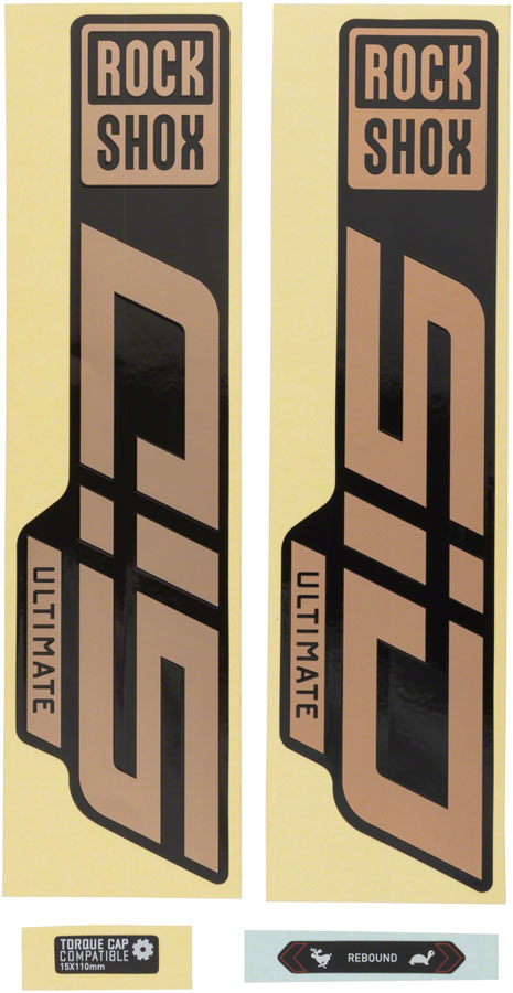 Rockshox Fork Decal Kit - SID Ultimate, 27.5"/29", Matte Copper Foil/High Gloss Black MPN: 11.4018.105.040 UPC: 710845862632 Sticker/Decal Fork Decal Kits