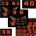 FOX Fork and Shock Decal Kit - Factory Orange - Sticker/Decal - Fork & Shock Decal Kit