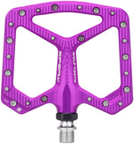 Wolf Tooth Ripsaw Aluminum Pedals - Platform, Aluminum, 9/16", Ultraviolet Purple - Pedals - Ripsaw Aluminum Pedals