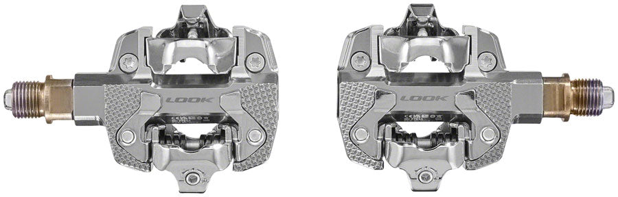 LOOK X-TRACK Dual Power Pedals - Dual Sided Clipless, Chromoly,  9/16", Silver - Pedals - X-Track Dual Power Pedals