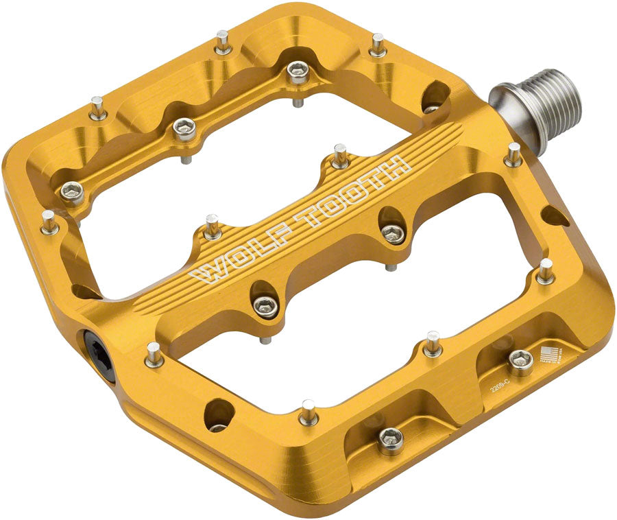 Wolf Tooth Waveform Pedals - Gold, Large MPN: PDL-WF-LG-GLD UPC: 810159401593 Pedals Waveform Pedals