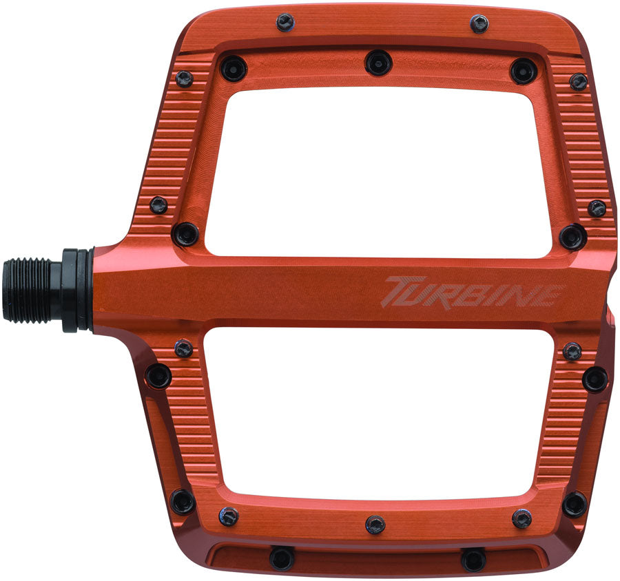 RaceFace Turbine Pedals - Platform, Aluminum, 9/16", FOX Orange - Pedals - Turbine Pedals