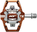 HT Components T2 Pedals - Dual Sided Clipless with Platform, Aluminum, 9/16", Root Beer MPN: 102001T2XXXX2Y61G1X1 Pedals T2 Pedals