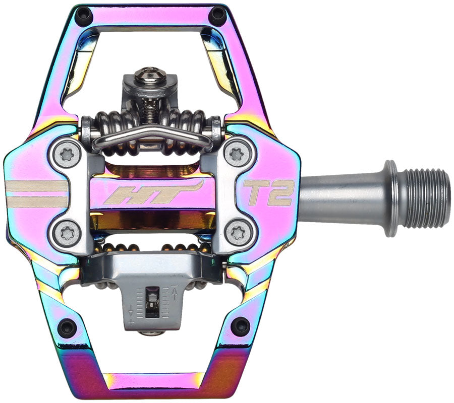 HT Components T2 Pedals - Dual Sided Clipless with Platform, Aluminum, 9/16