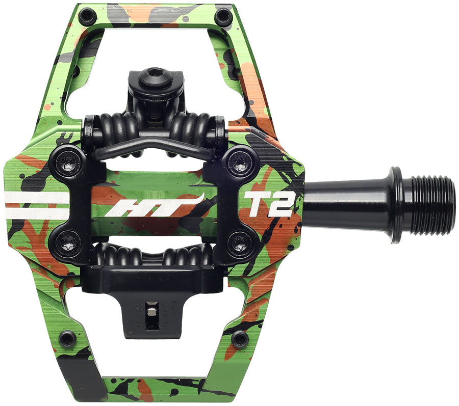 HT Components T2 Pedals - Dual Sided Clipless with Platform, Aluminum, 9/16