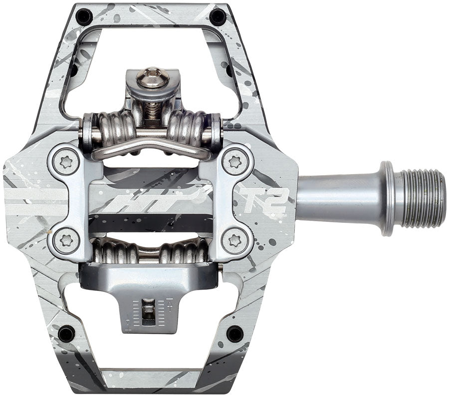 HT Components T2 Pedals - Dual Sided Clipless with Platform, Aluminum, 9/16", Grey Camo MPN: 102001T2XXXXBS04G1X1 Pedals T2 Pedals